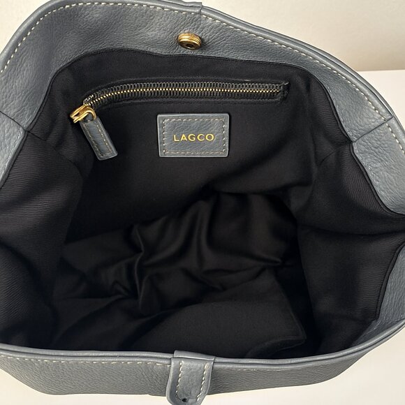 Laggo Julia Pebbled Leather Hobo Bag • Cashmere Gray • NWOT • $595 Retail - Picture 9 of 11